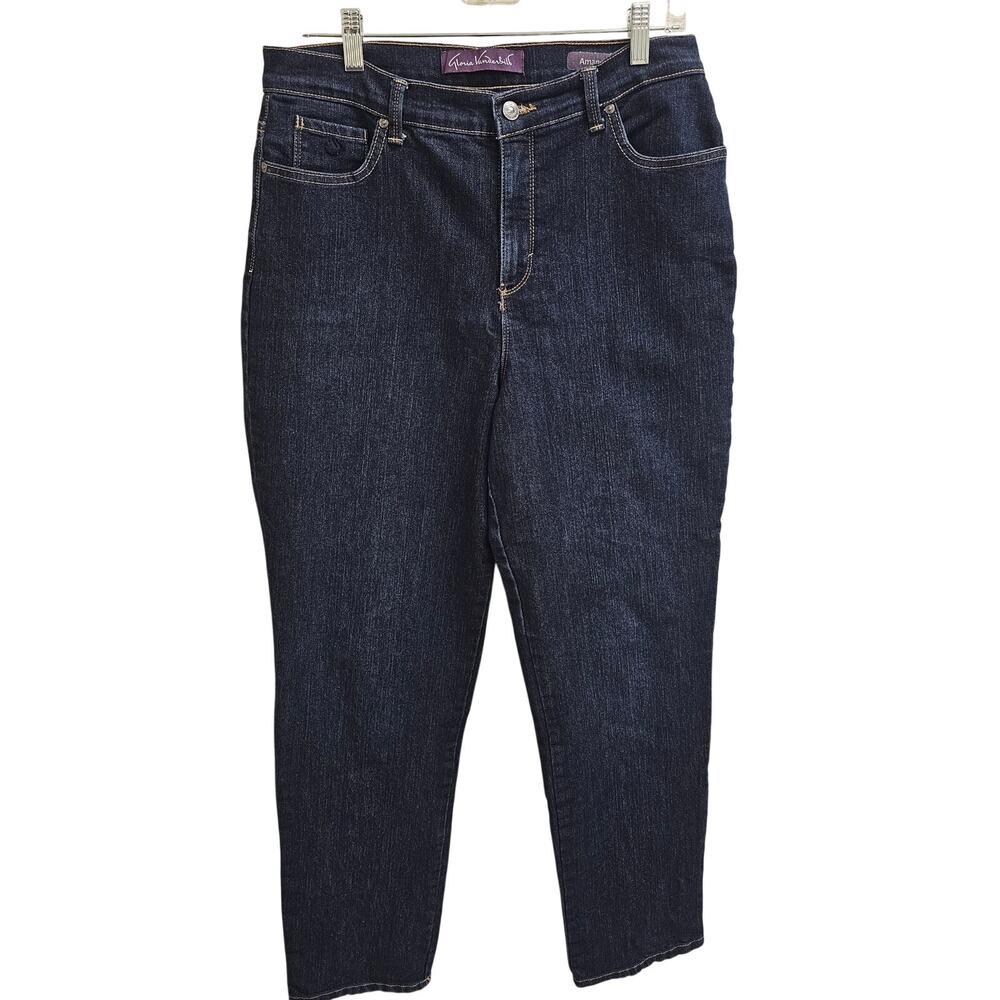 Gloria Vanderbilt Amanda Denim Jeans in Preston Wash High Rise Straight Size 12